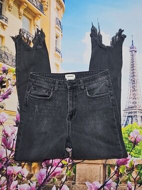 L'agence Distressed High Waist Skinny Jeans Size 28